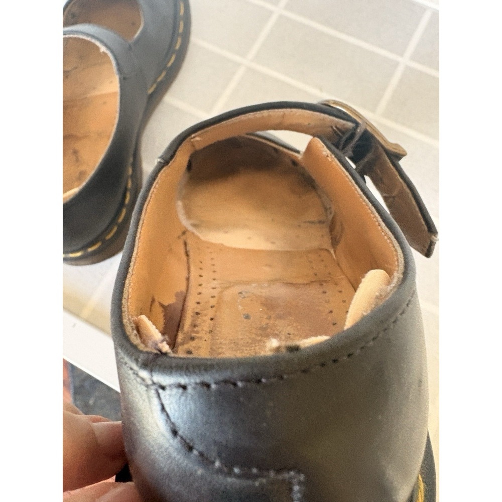 Dr. Martens Single-Strap Mary Jane UK Black Leather - VTG MIE - Picture 9 of 12